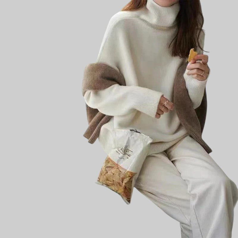 Адела - Кашмирен пуловер с поло яка