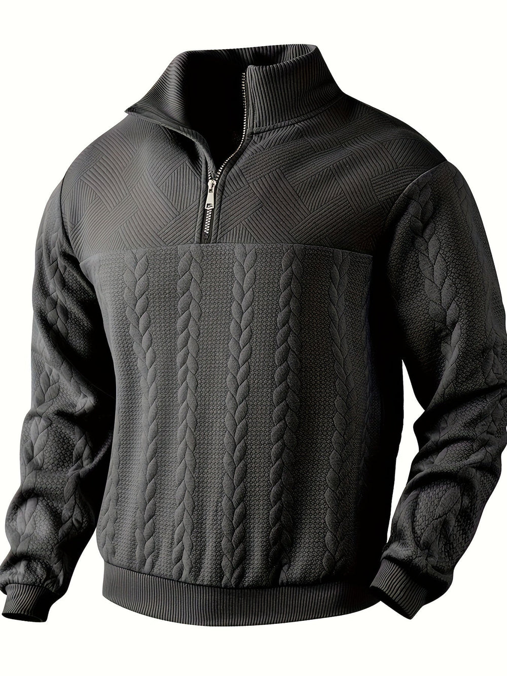 Rafael™ | Vintage Herrenpullover mit Reißverschluss
