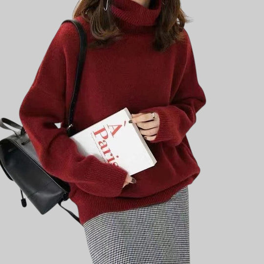 Адела - Кашмирен пуловер с поло яка